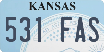 KS license plate 531FAS