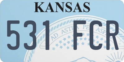 KS license plate 531FCR