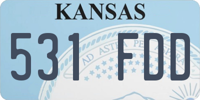 KS license plate 531FDD