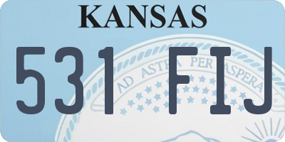 KS license plate 531FIJ