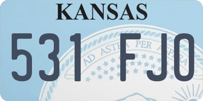 KS license plate 531FJO