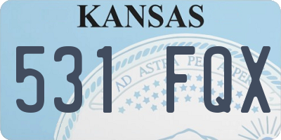 KS license plate 531FQX