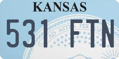 KS license plate 531FTN