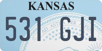 KS license plate 531GJI