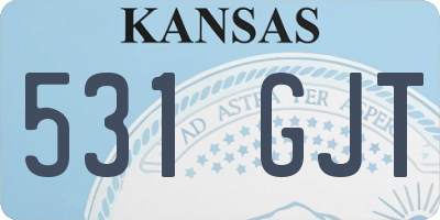 KS license plate 531GJT