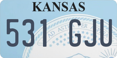 KS license plate 531GJU