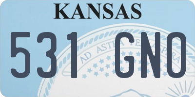 KS license plate 531GNO
