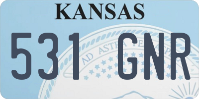 KS license plate 531GNR