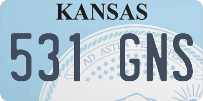 KS license plate 531GNS