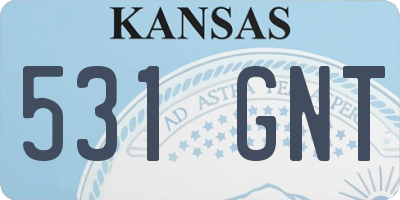 KS license plate 531GNT