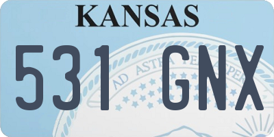 KS license plate 531GNX