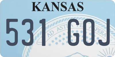 KS license plate 531GOJ