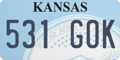 KS license plate 531GOK