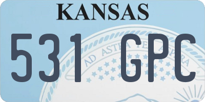 KS license plate 531GPC