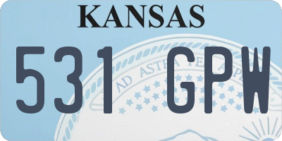 KS license plate 531GPW