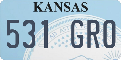 KS license plate 531GRO