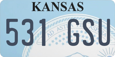 KS license plate 531GSU