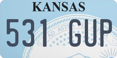 KS license plate 531GUP