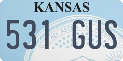 KS license plate 531GUS
