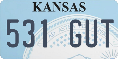 KS license plate 531GUT