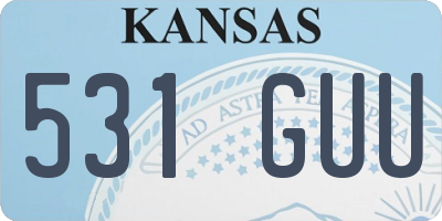 KS license plate 531GUU