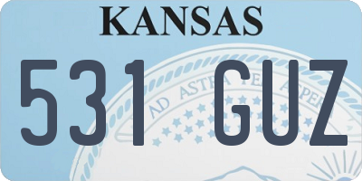 KS license plate 531GUZ