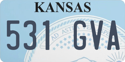 KS license plate 531GVA