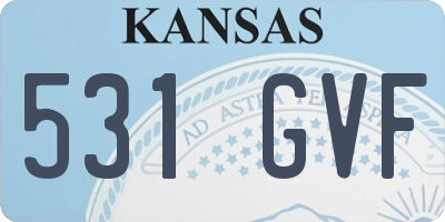 KS license plate 531GVF