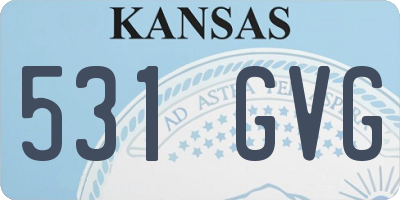 KS license plate 531GVG