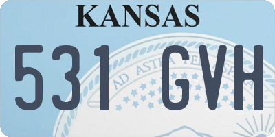 KS license plate 531GVH