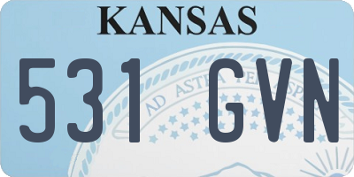 KS license plate 531GVN