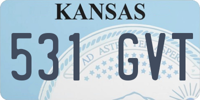 KS license plate 531GVT