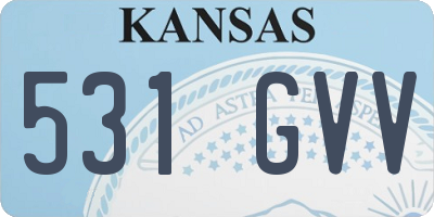KS license plate 531GVV