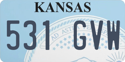KS license plate 531GVW