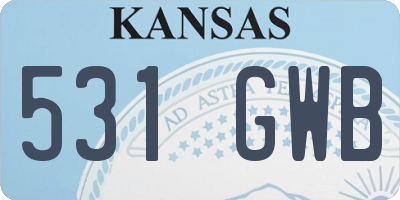 KS license plate 531GWB
