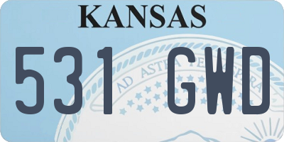 KS license plate 531GWD