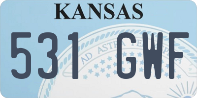 KS license plate 531GWF