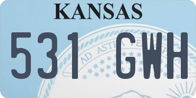 KS license plate 531GWH