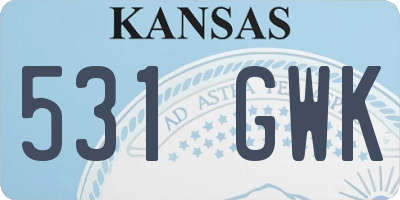 KS license plate 531GWK