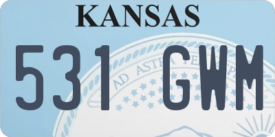 KS license plate 531GWM