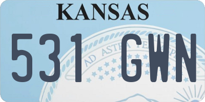 KS license plate 531GWN