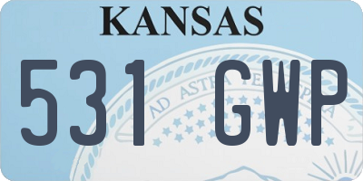 KS license plate 531GWP