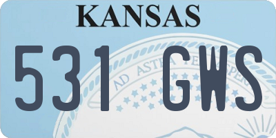 KS license plate 531GWS
