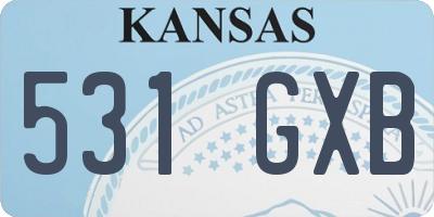 KS license plate 531GXB