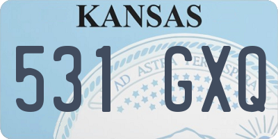 KS license plate 531GXQ
