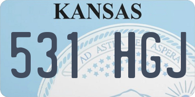 KS license plate 531HGJ