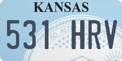KS license plate 531HRV