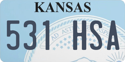 KS license plate 531HSA