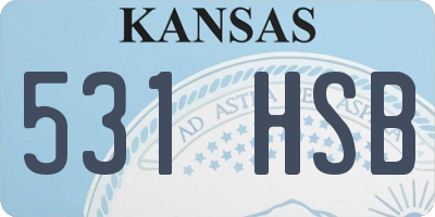 KS license plate 531HSB