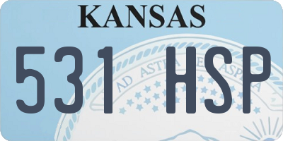 KS license plate 531HSP